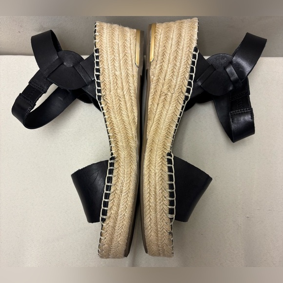 FrancoSarto “PATRA, BLACK LE Platform Wedge Espadrille Size 10 - Picture 3 of 6